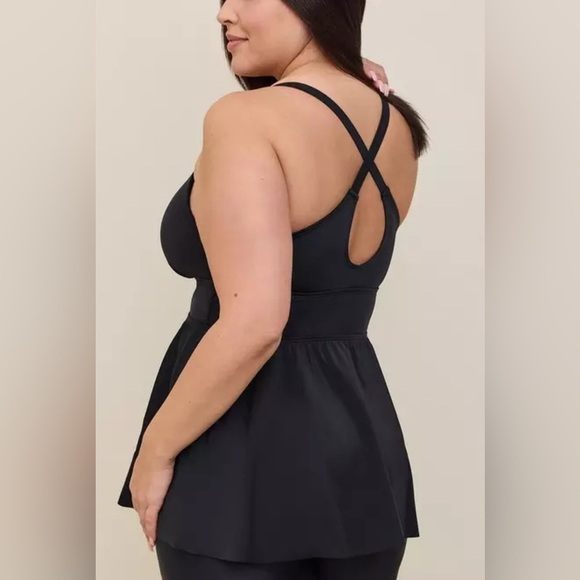 Torrid Wire-Free Racerback Tankini Black - Picture 4 of 13